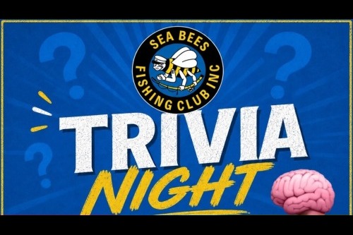 Artwork for the Sea Bees Fishing Club trivia night.